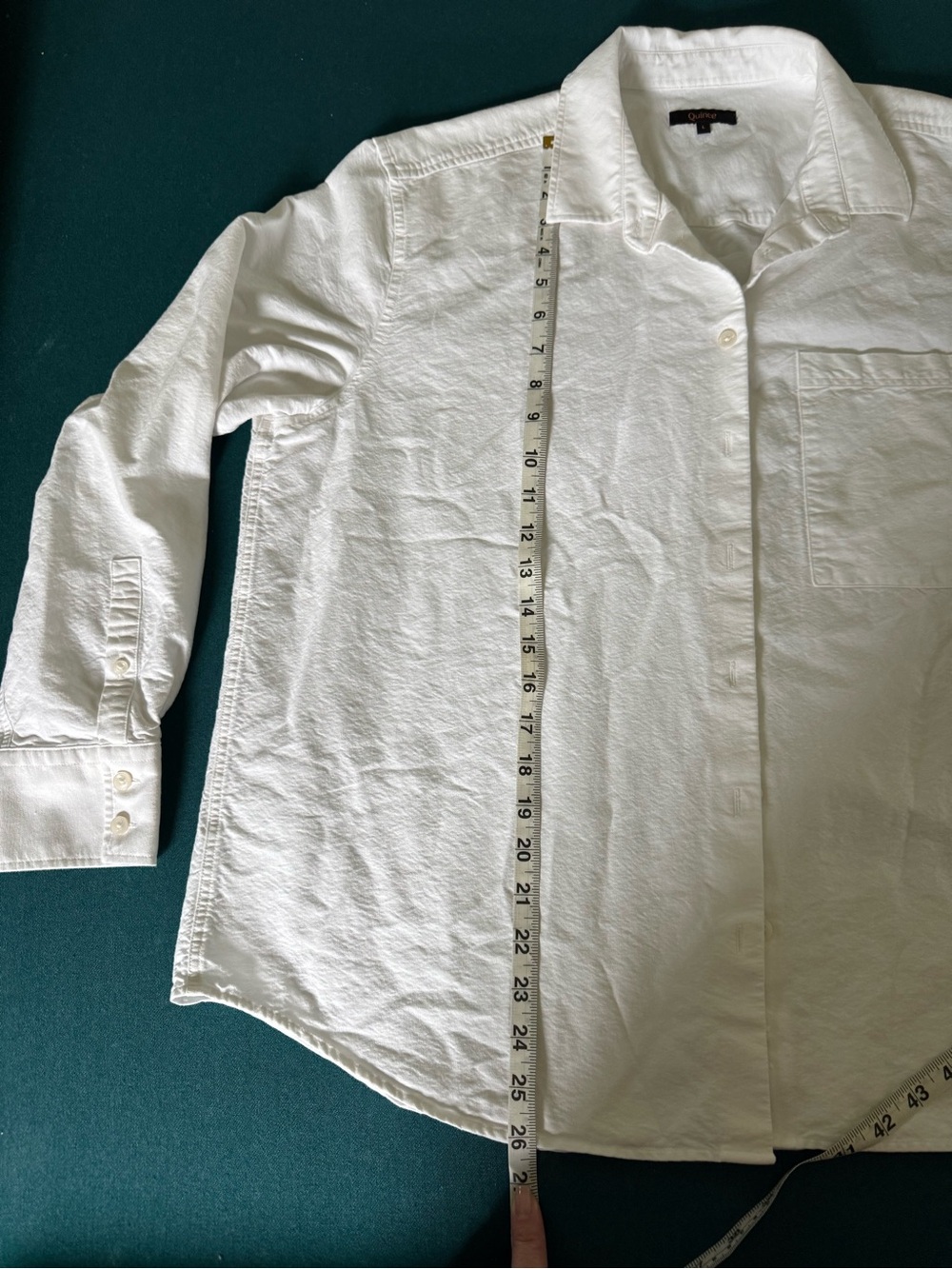 Quince 100% Organic Cotton Relaxed Oxford Shirt White Size Large - Picture 7 of 9